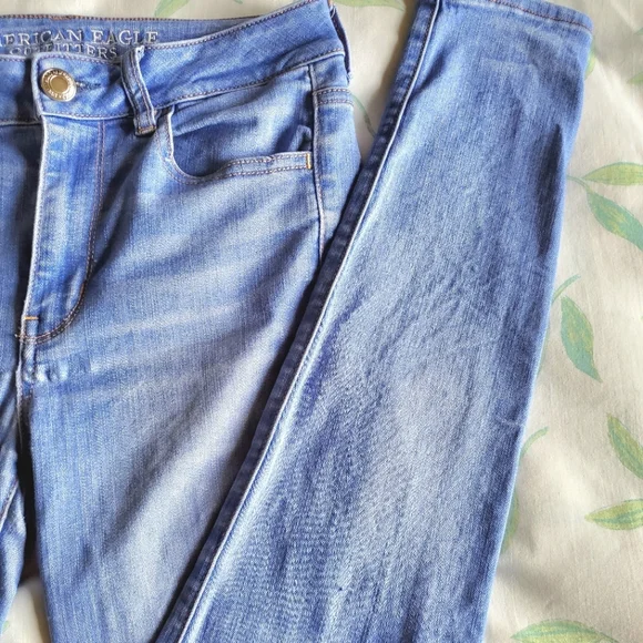 American Eagle Hi-Rise Jeggings High Waisted Jeans Super Stretch Denim Size 6 - Picture 2 of 8